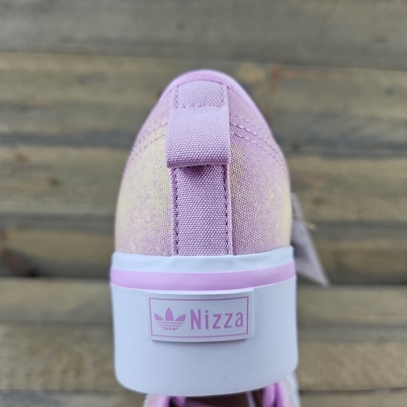 adidas Nizza Platform Women's Originals Shoes Bliss Lilac/Cloud White/Yellow - Picture 11 of 12